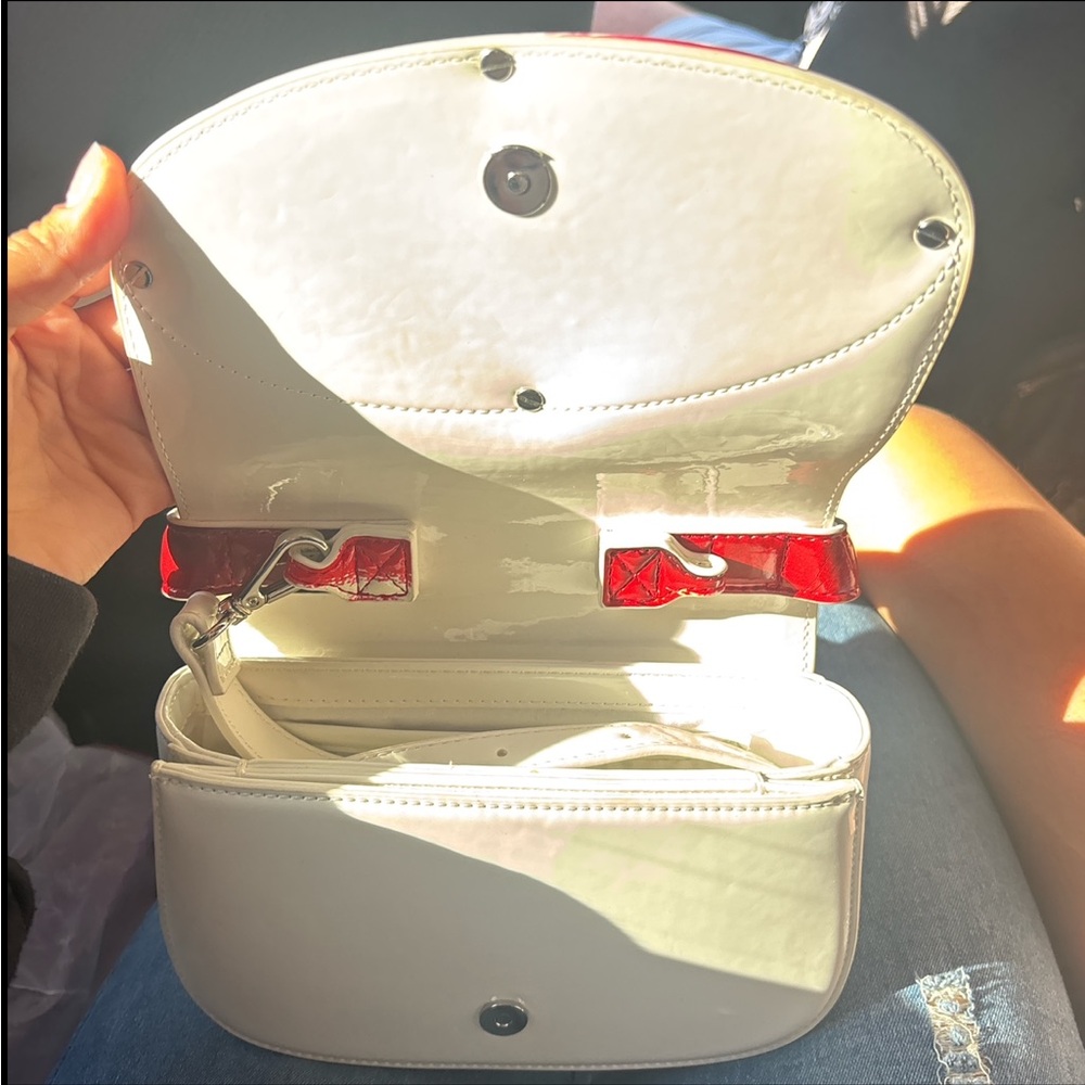 Diesel White and Red Crossbody Bag